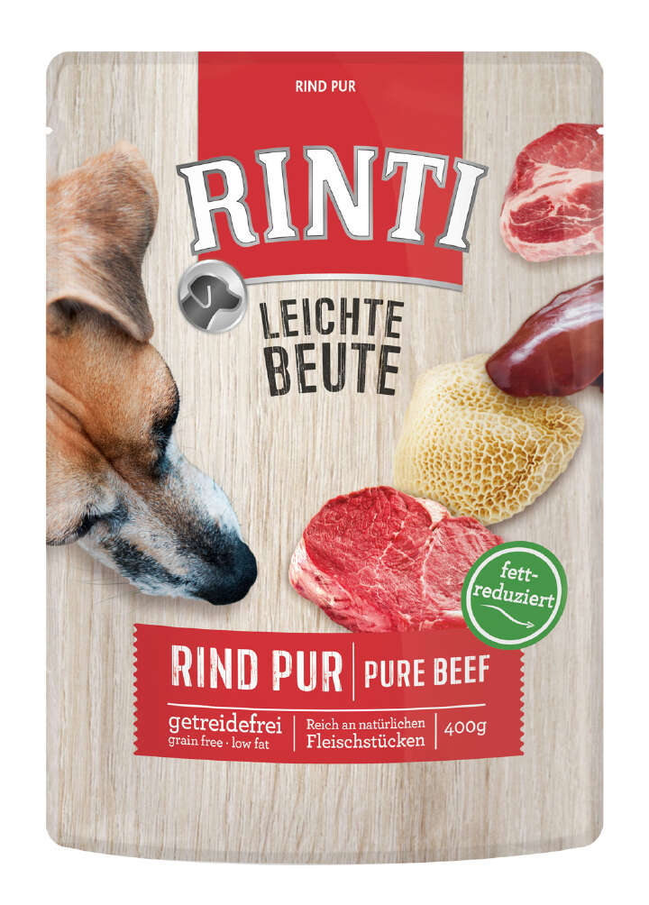 RINTI Hunde-Nassfutter Leichte Beute Rind pur